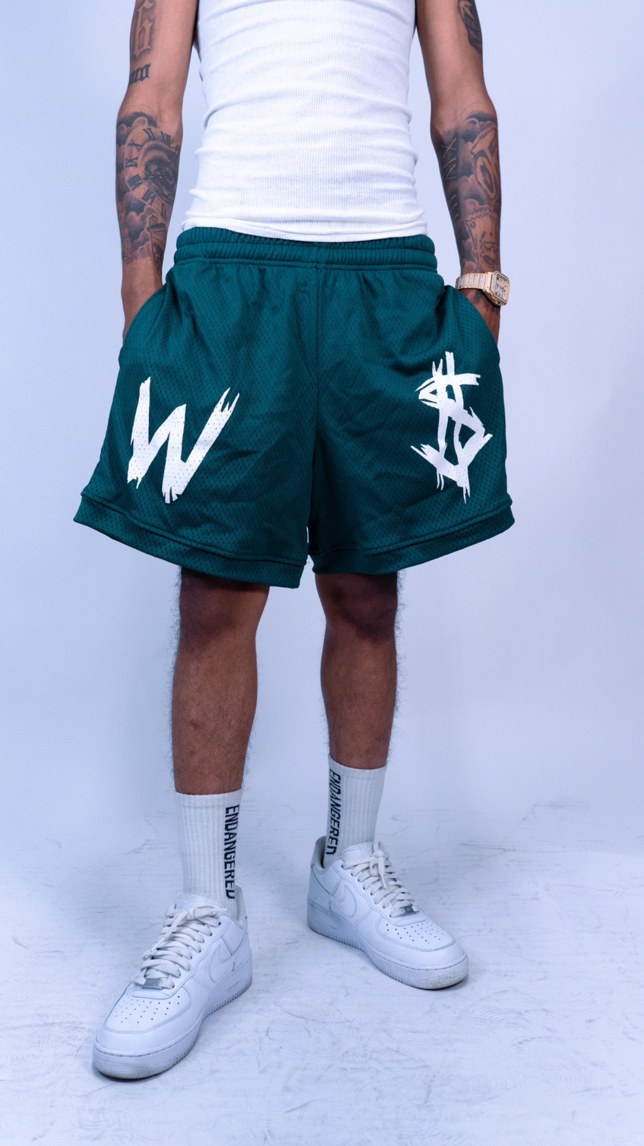 W$ Forest Green Shorts
